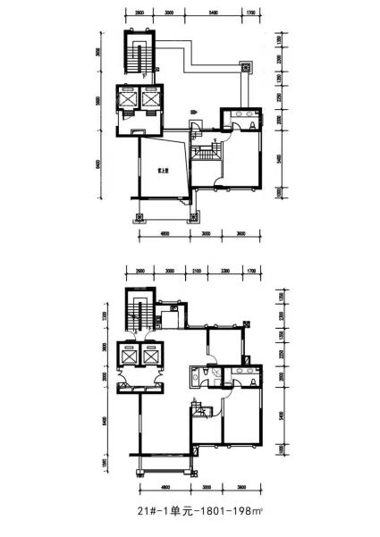 21#1单元-1801-198㎡