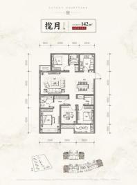 泰禾野风大城小院揽月户型 4室2厅2卫1厨