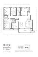 吴中姑苏院洋房162平米户型图 4室2厅2卫1厨