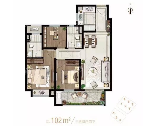 沙棠102平户型图