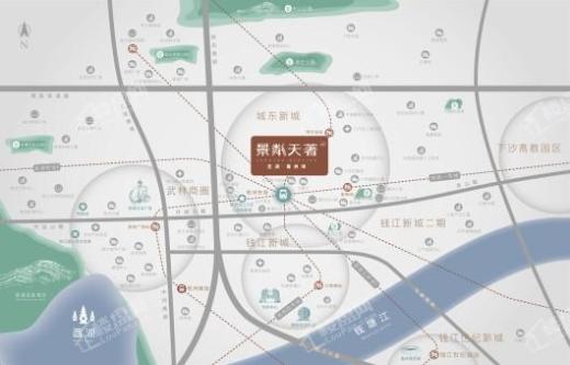 龙湖葛洲坝景粼天著交通图