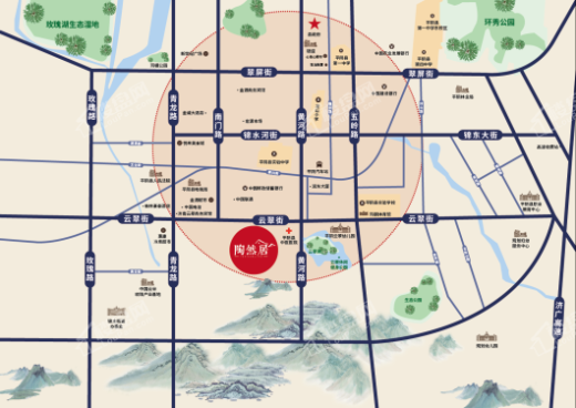 山水泉城·陶然居交通图