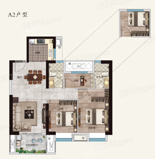 金滩观海A2 3室2厅2卫1厨