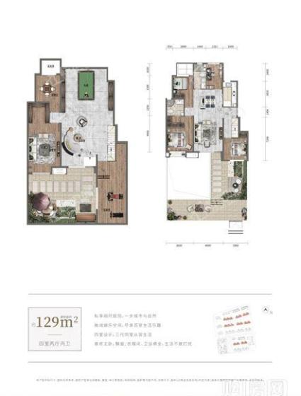 华润置地大连湾下跃129平户型