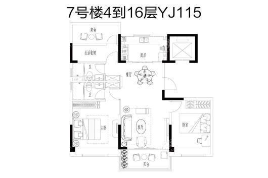 碧桂园·翡翠湾户型图示意图2