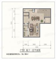 住总如院户型 F地下一层平面图 3室2厅3卫1厨