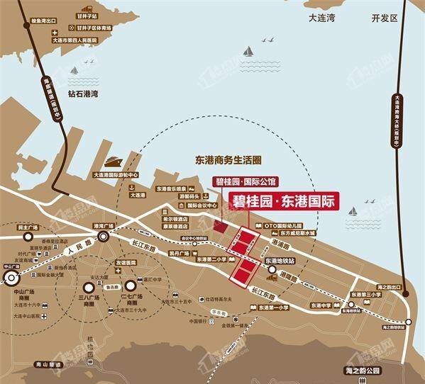 碧桂园大连东港国际位置图