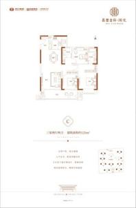 昌建金科 澜境C户型 3室2厅2卫1厨