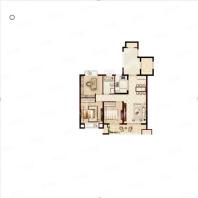 三室两厅一卫， 3室2厅1卫1厨， 建筑面积约98.00平米 