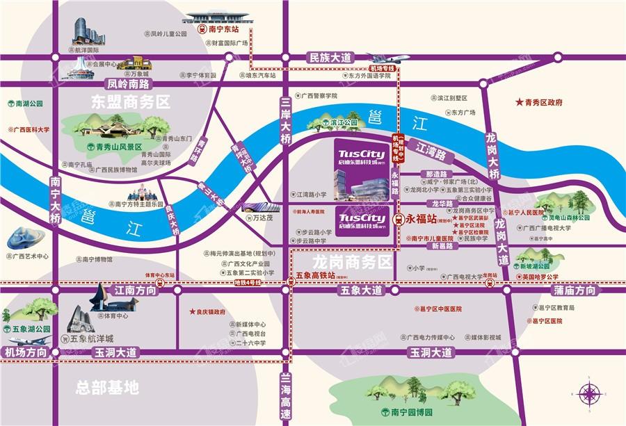 南宁启迪东盟科技城区位图