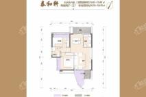 泰和轩03、04户型 2室2厅1卫1厨