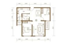金隅冀东金玉府91.6㎡户型 2室2厅1卫1厨