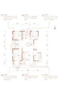 荣盛碧桂园玖玺台170㎡户型 4室2厅2卫1厨