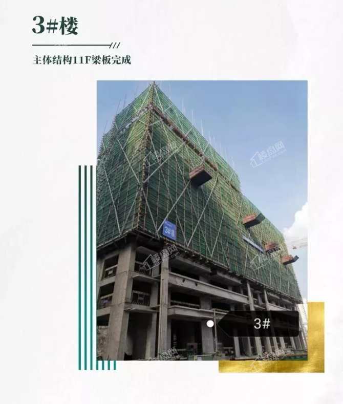 大唐世茂天悦3#楼建设进度（摄于2019年10月）