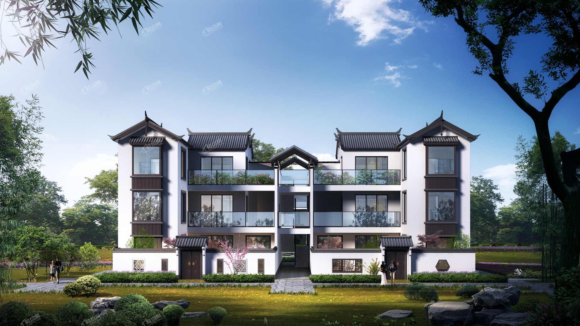 c户型合院效果图