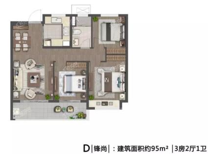 D户型95m²