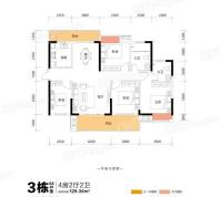 锦荟豪庭3栋04户型 4室2厅1卫1厨