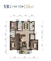 西江月洋房顶层124平3室2厅2卫