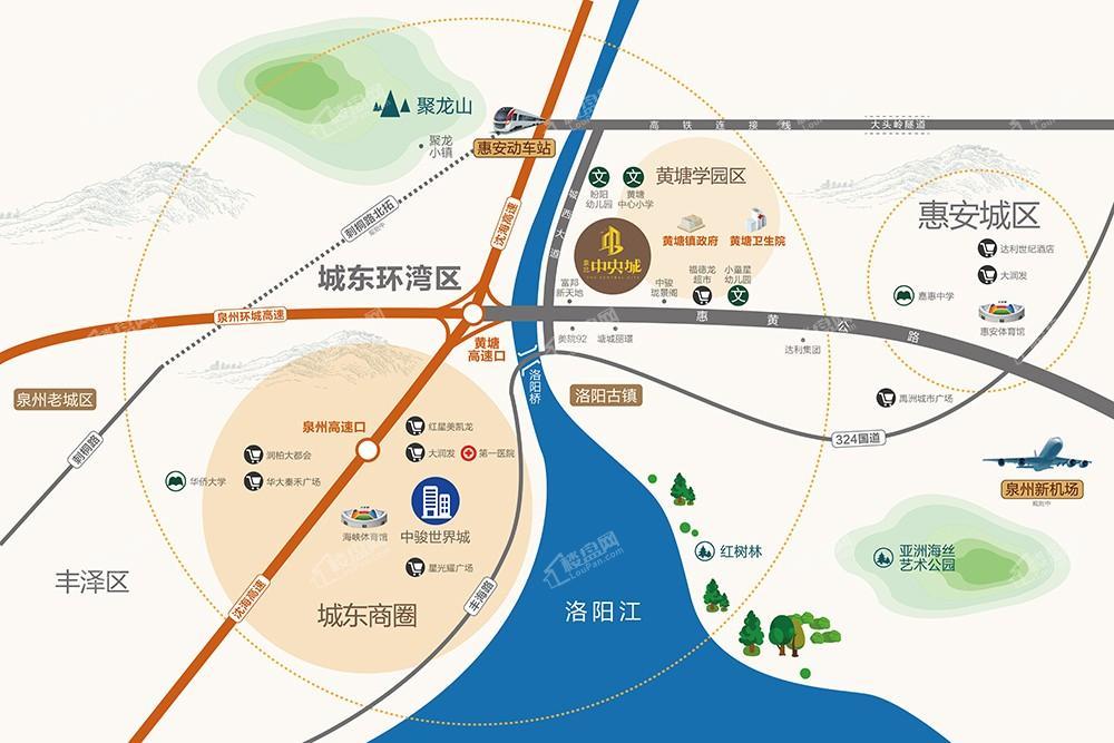 泉北中央城位置图