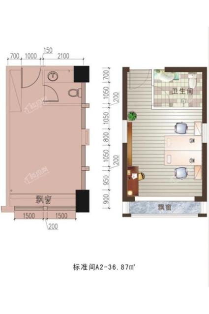 标准间A2户型图