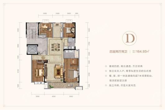 绿地·山大静园D户型 4室2厅2卫1厨