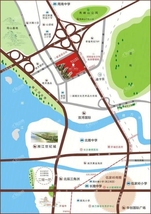 湘江东苑位置图