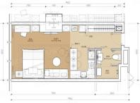 58㎡户型， 商办， 建筑面积约58.00平米