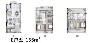 新浦西孔雀城云樾东方苑别墅E户型