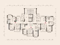 尚居L4户型-3室2厅1卫1厨- 建筑面积约116.13平米