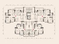 华庭L38户型-3室2厅2卫1厨- 建筑面积约126.50平米