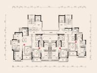 亨嘉LR17-1户型-3室2厅1卫1厨-建筑面积约81.27平米