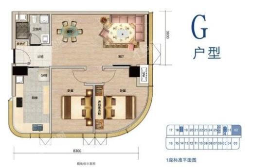 华侨城·欢乐海岸PLUS·蓝岸公寓户型图