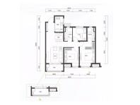3B户型-3室2厅2卫1厨-建筑面积约106.00平米