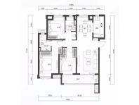 3E-1户型- 3室2厅2卫1厨- 建筑面积约122.00平米