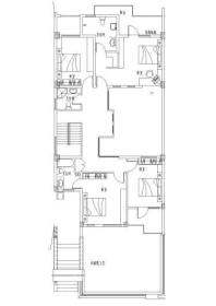 山水原著联排B户型二层 5室2厅3卫1厨