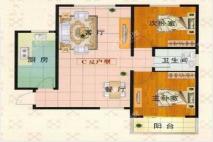 富泰城C反户型 2室2厅1卫1厨