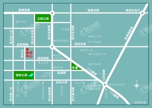 旭坤·蓝山花语项目区位图
