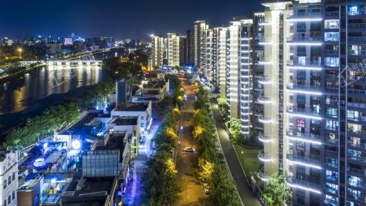 碧桂园滨江海岸沿江夜景景观