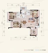 西双楠漫里1-11层A4户型 4室2厅2卫1厨