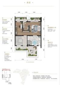 龙湖悠山郡千山新屿联排C户型图中户四层 5室3厅5卫2厨