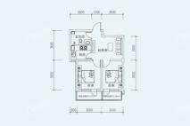 世纪学府B座B户型 2室1厅1卫1厨