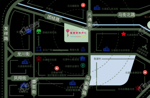 元谋福宸财富中心交通图