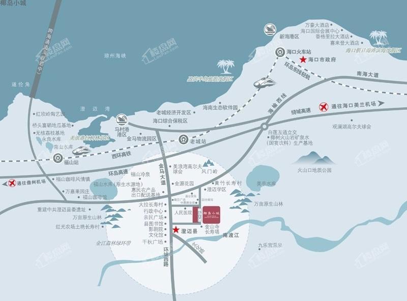 椰岛小城区位图