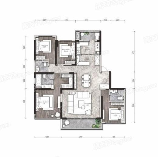 首开龙湖云著户型图