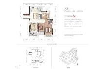 泽京南樾府高层A2户型 3室2厅2卫1厨