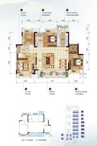 实地·蔷薇国际洋房Y1户型 4室2厅2卫1厨