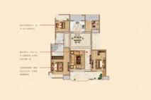 瑞马大都会洋房洛杉矶户型 4室2厅2卫1厨