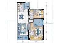 碧桂园广佛上城住宅C户型96㎡ 2室2厅2卫1厨