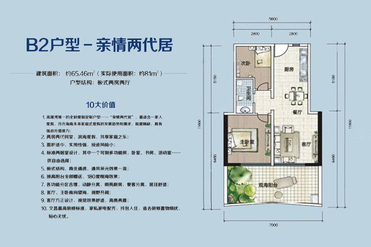 海南新房 文昌市新房 白金海岸b2户型