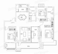 茌平喜园B户型 3室2厅2卫1厨